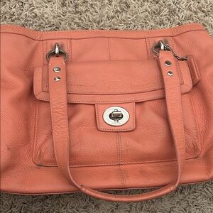 Coach Coral Leather Shoulder Bag